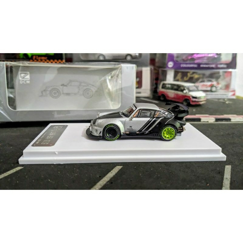 Diecast DCM Porsche RWB 964 Silver black