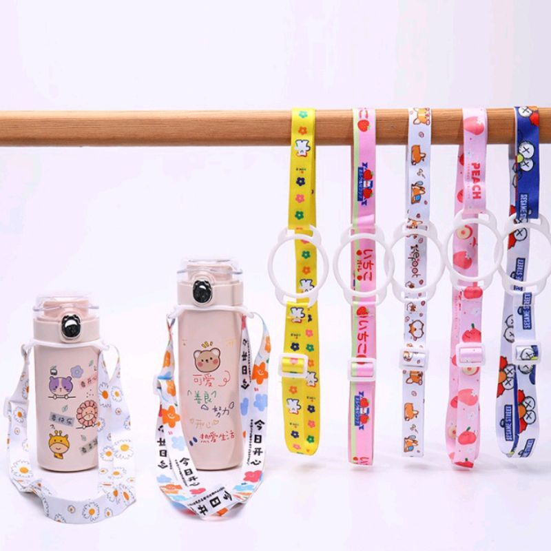 Tali Strap Botol Minum Gantungan Selempang Anak dan Dewasa / Gantungan Botol Strap Lanyard / Tali Bo