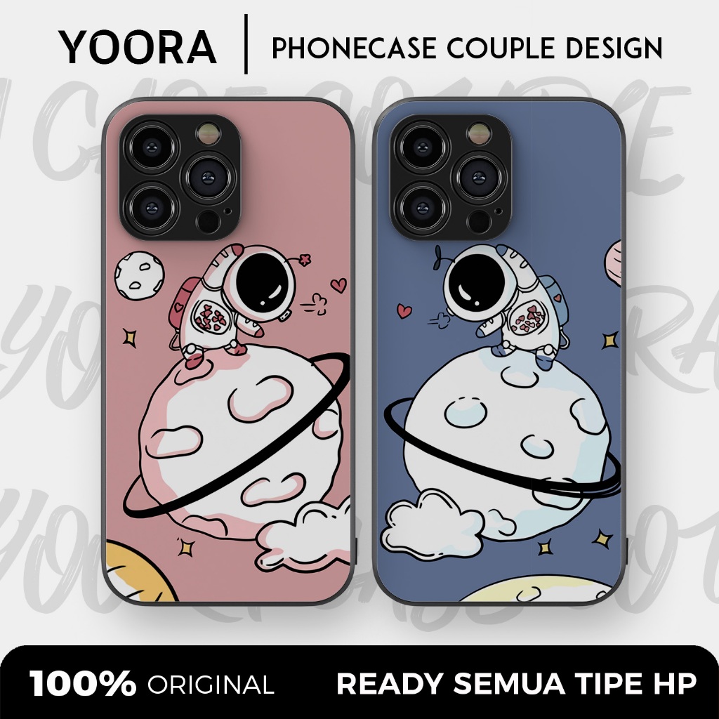[AST01] Custom Case Couple Astronot Space Premium Bisa Untuk Semua Tipe Hp
