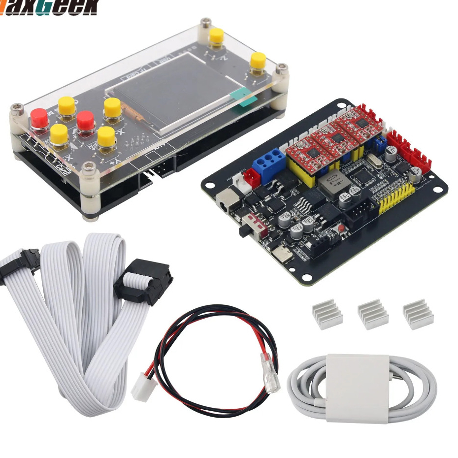 DIY CNC Controller 3-Axis GRBL 32bit 4.0 CNC Control Board + Layar LCD Offline 1,8 inci untuk Engrav