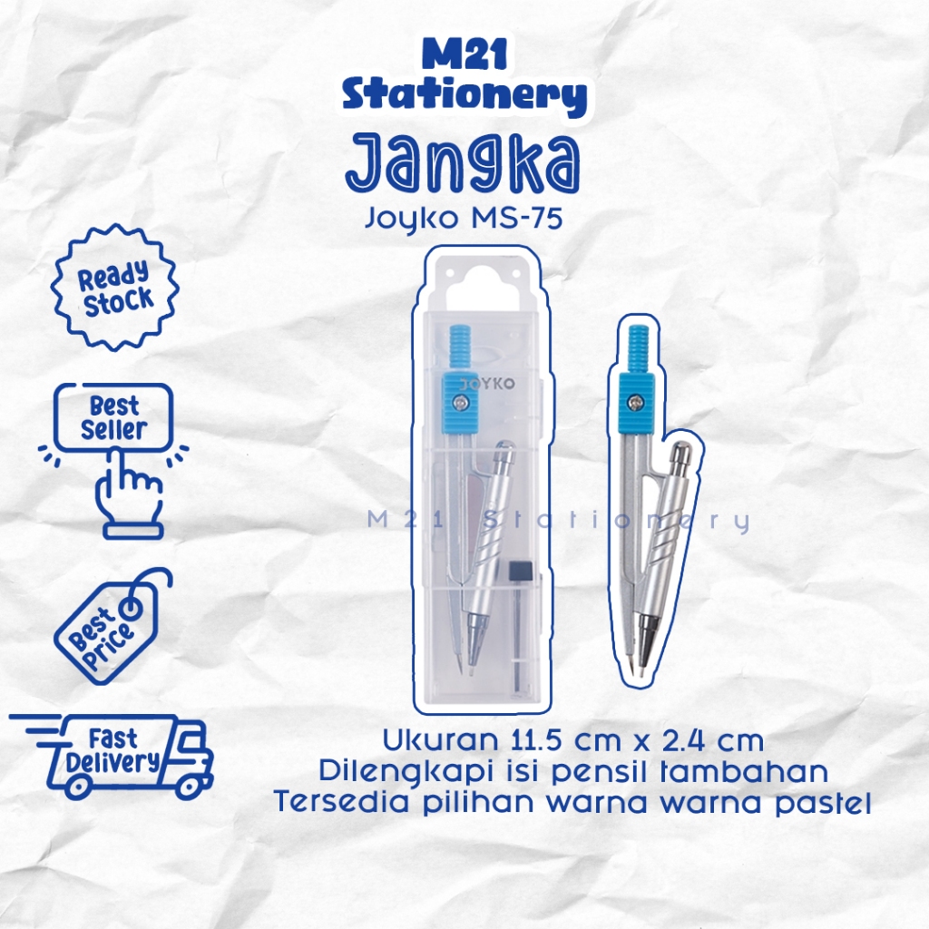 

JANGKA JOYKO MS-75 / 1 set ms75 jangka math set bahan plastik warna pastel mekanik pensil kayu rautan jangka compass matematika alat tulis sekolah atk kantor kuliah stationery lengkap murah / m21 stationery jogja