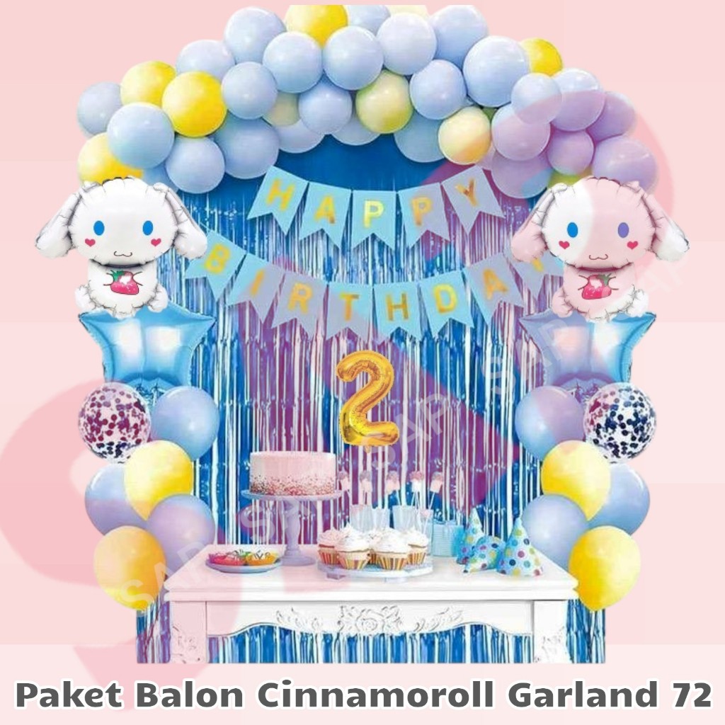 PAKET BALON CINNAMOROLL GARLAND 72