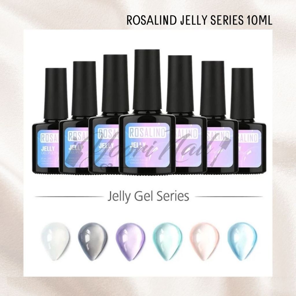 Rosalind jelly series kutek gel 10ml gel polish uv led jelly series kutek transparan cat kuku transp