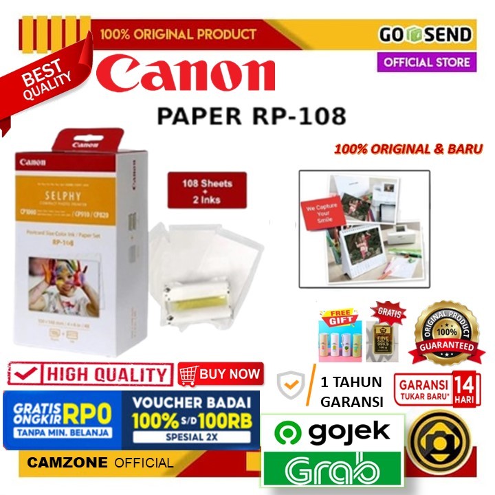 Canon Paper RP108 For CP820 CP910 CP1000 CP1200 CP1300