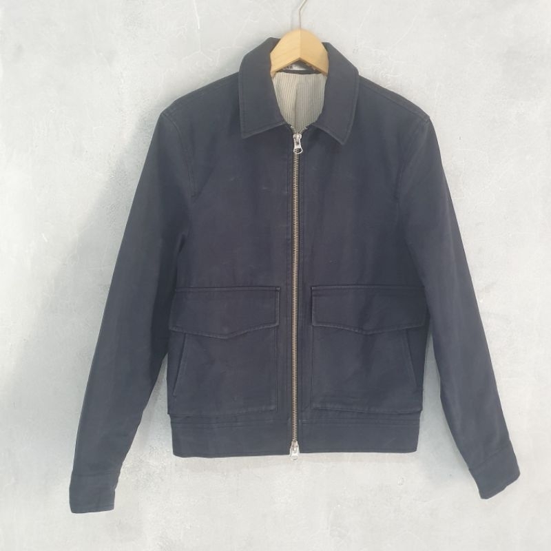 work jacket ZARA MAN bahan kanvas sz M pria original