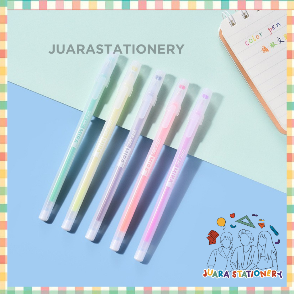 Pulpen Warna MIRA (222) / Bolpoin Bolpen Colorful Jelly Pen / bolpoin / pulpen warna warni / pulpen 