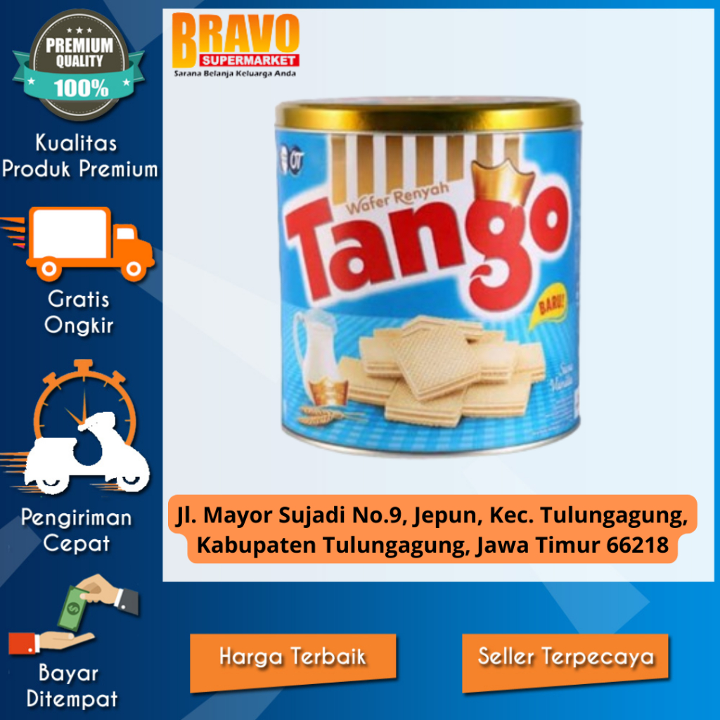 

Bravo Supermarket Tulungagung - Tango Vanila 240Gr Kaleng