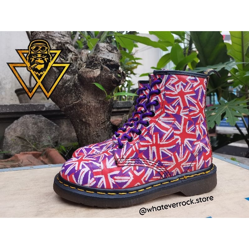 Dr.martens 1460 Flag union jack (RARE) made in england / Docmart / doctor martens / union jack boot 