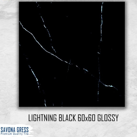 Savona Granit / Granite Lantai SGC6116 Lightning Black 60X60