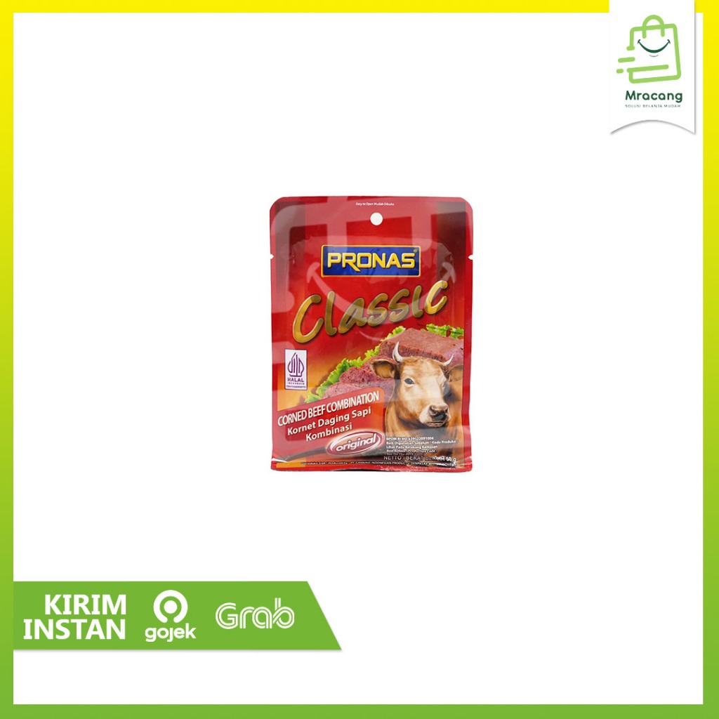 

Pronas Corned Beef / Kornet Daging Sapi Kombinasi - Berat 50gr
