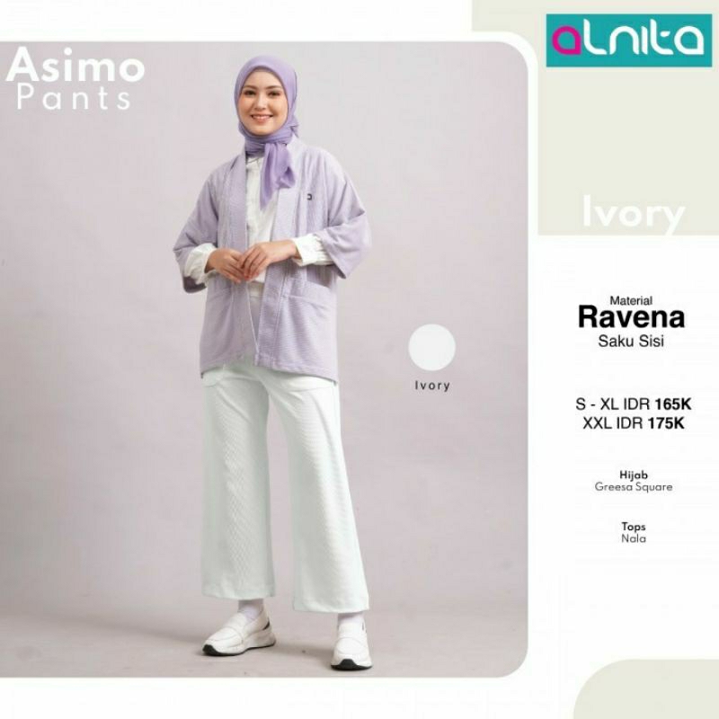 ASIMO PANTAS by ALNITA/Kulot wanita/celana kulot/celana alnita/kulot alnita/bawahan wanita/celana pa