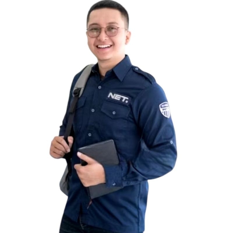 Kemeja NET TV Baju Net TV