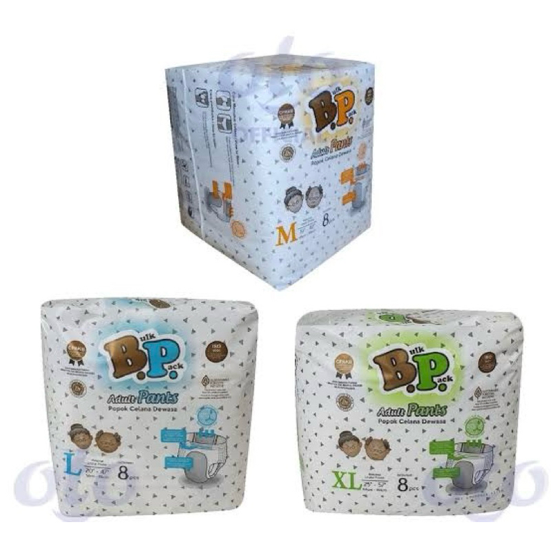 BP Adult Pants / BP Popok Dewasa Celana ukuran M8/L8/XL8