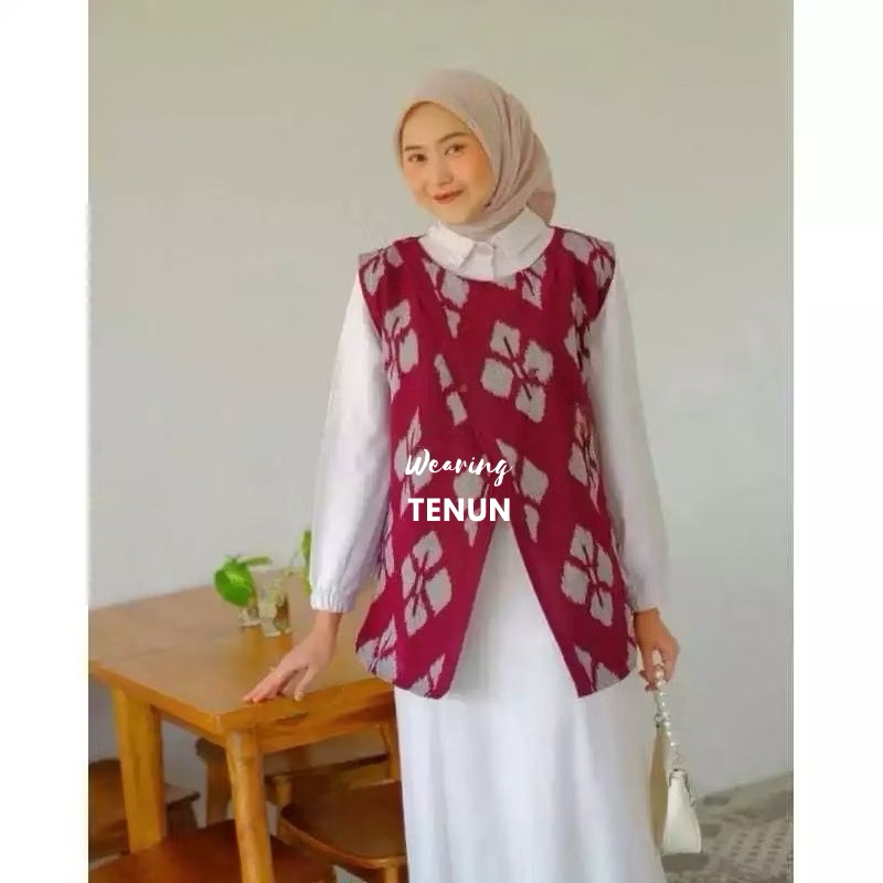 VEST BATIK TRISTA, BAJU BATIK WANITA, VEST WANITA, ROMPI TENUN, ROMPI BATIK WANITA