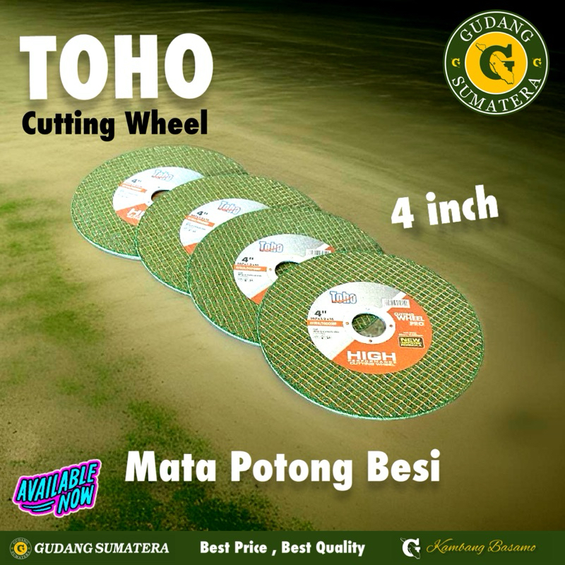 Batu Gerinda Potong Besi Tipis 4" Mata Gerinda Cutting Wheel TOHO