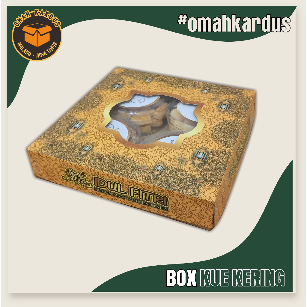 

Box Kuker Top Bottom 26x26x5 cm | Kuker isi 4 250Gram |