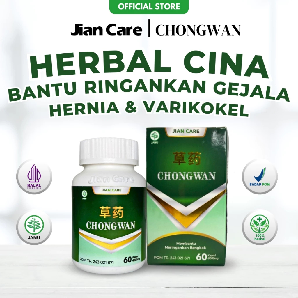 Jian Care Chongwan - Obat Herbal Cina Bantu Ringankan Gejala Hernia dan Varikokel