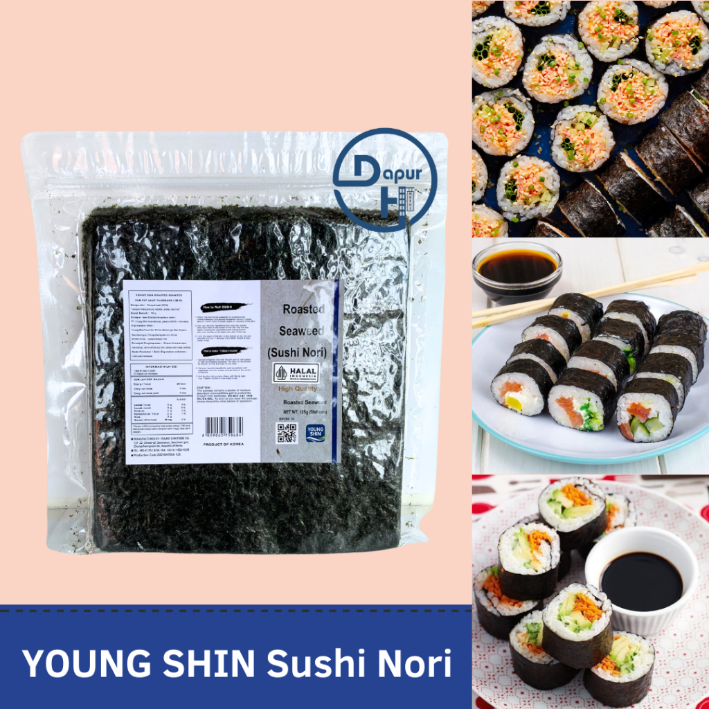

YOUNG SHIN Sushi Nori Kimbab 50 S│ Nori Gimbab Import Lembar Rumput Lautttt