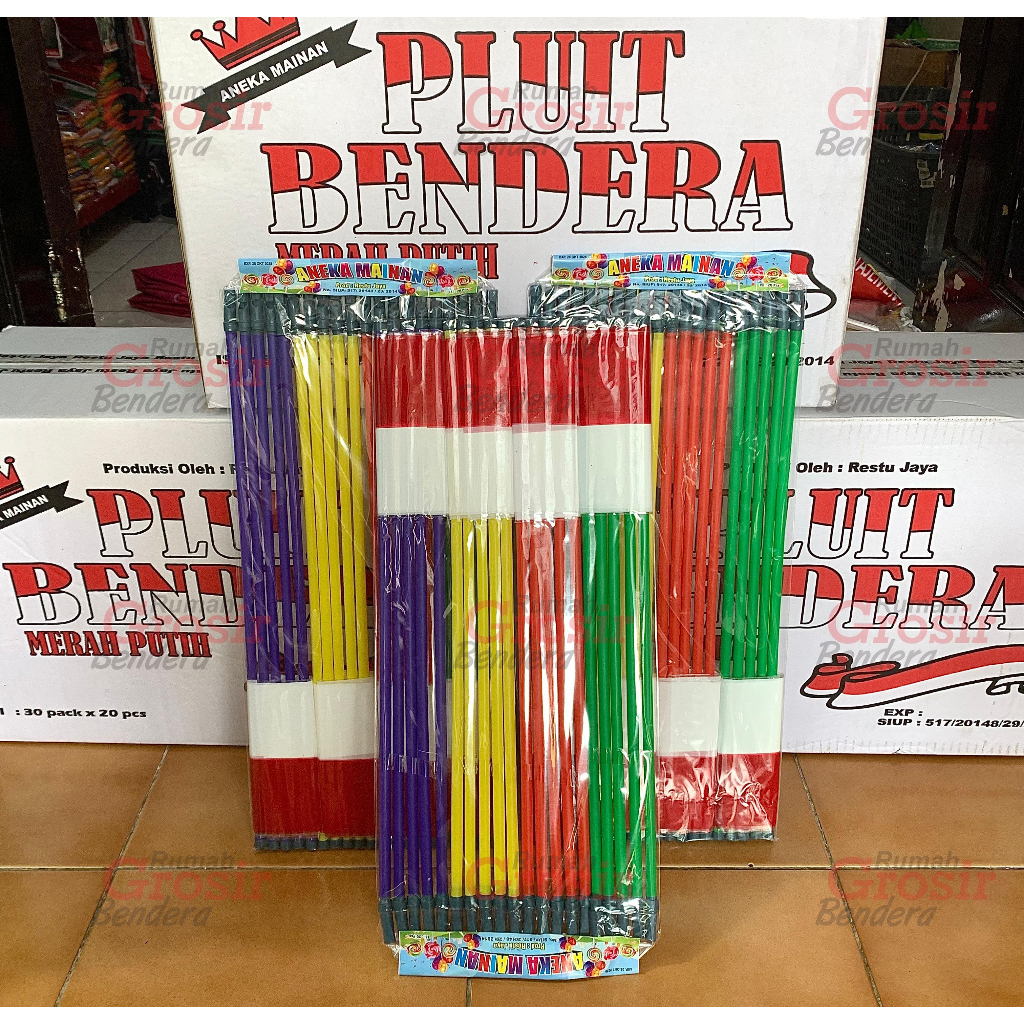 Bendera Karnaval Plastik Indonesia | Bendera Tangan Gagang Indonesia Pluit | Bendera Pluit Indonesia