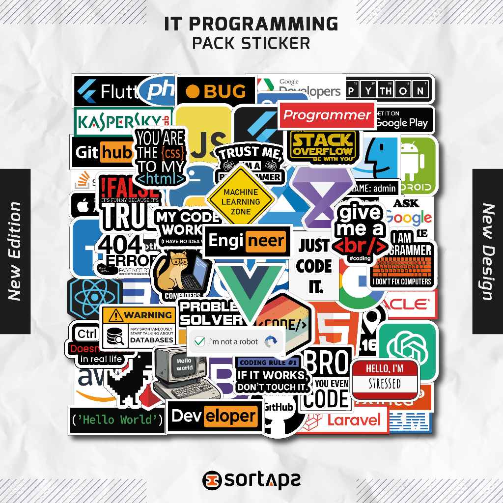 

PACK STIKER IT PROGRAMMING TEKNIK INFORMATIKA | STIKER ESTETIK LAPTOP HP CASING NOTEBOOK