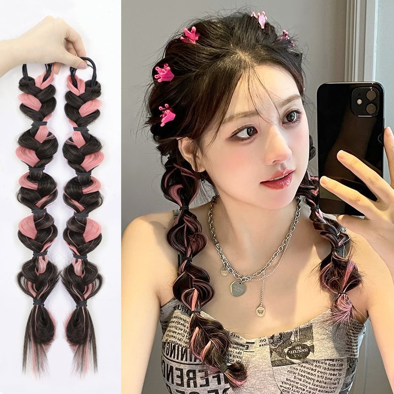 YZ7 ETH087 1Pcs RAMBUT KEPANG PANJANG BANYAK WARNA RAMBUT SAMBUNG ANAK DAN DEWASA