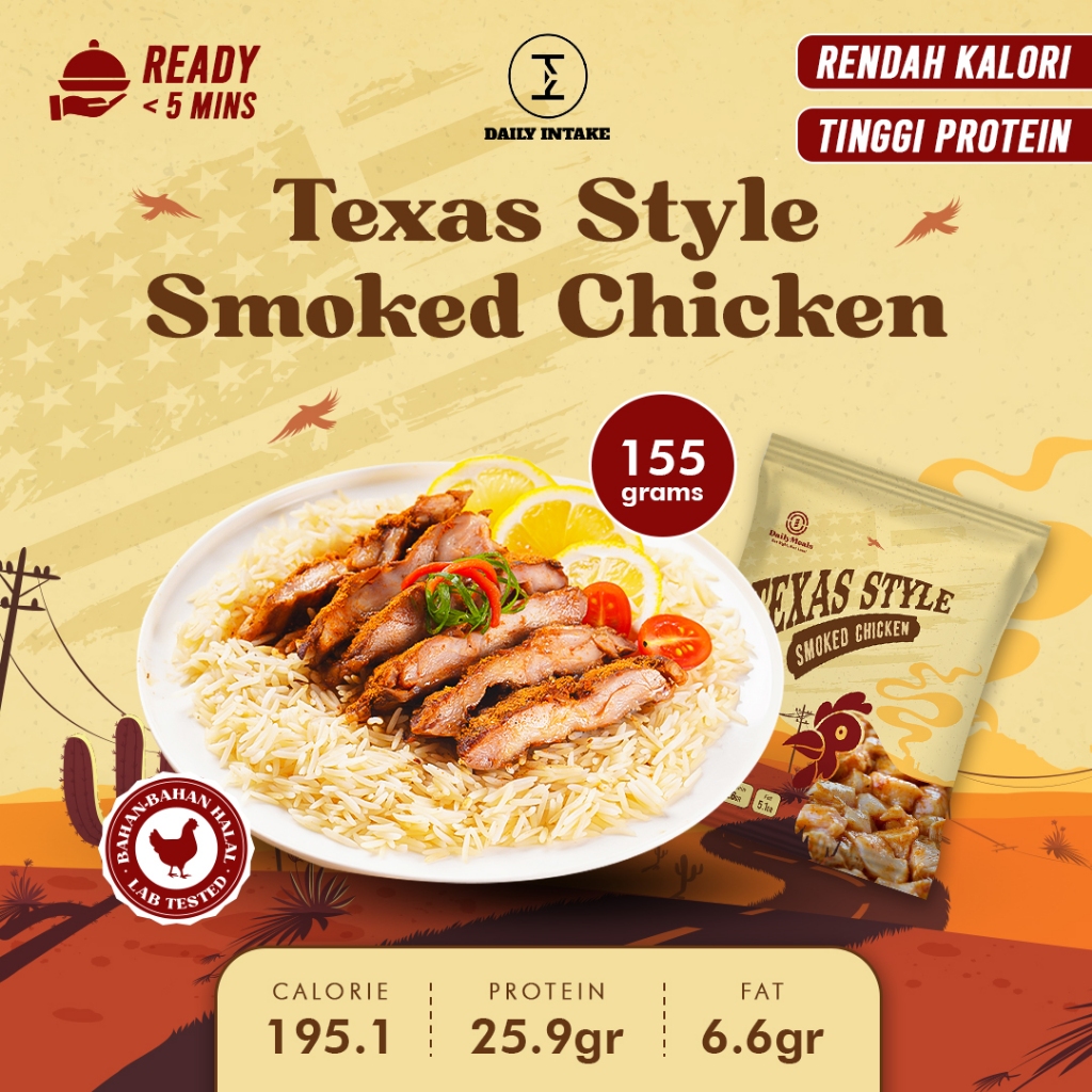 

Daily Intake Meal Prep Texas Style Smoke Chicken (Paha)