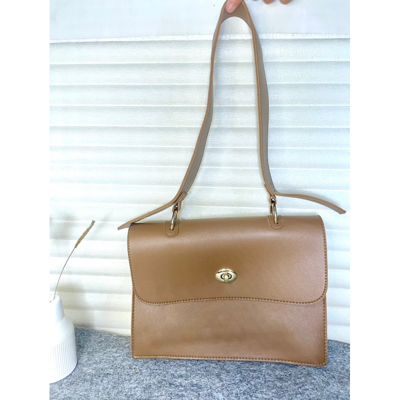 TAS JINJING MINISO WARNA COKLAT PRELOVED BY CS HOMEY