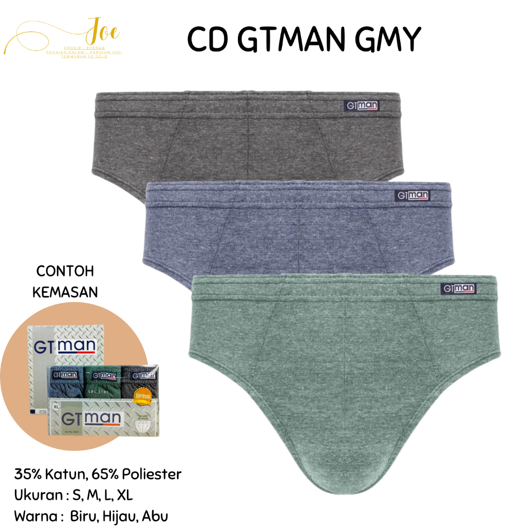 ISI 3 / CD GT-MAN GMY Karet Melar / Pakaian Dalam Pria GT Man GMY