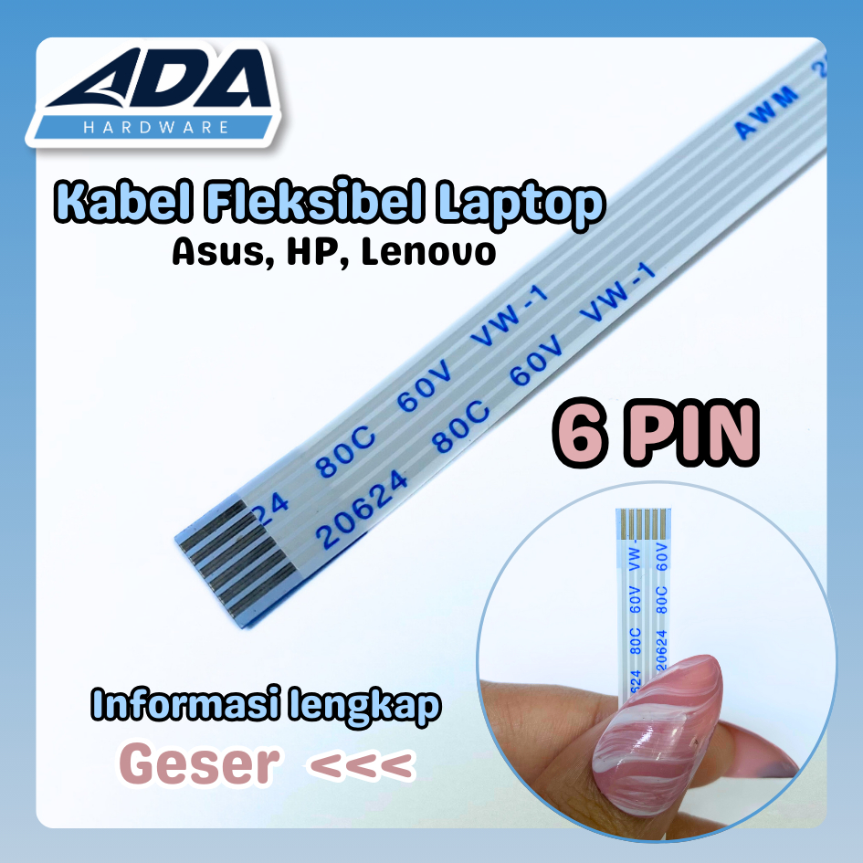 Kabel Fleksibel Laptop 6 PIN Lebar 7 MM Bolak Balik FFC Touchpad Laptop Acer Aspire 4750