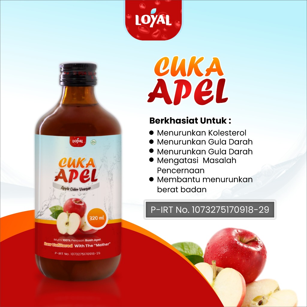 

CUKA APEL VINEGAR ASLI HALAL ORIGINAL 500ML - APPLE CIDER VINEGAR BPOM