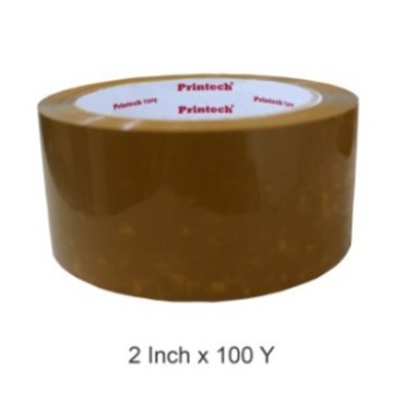 

Lakban Bening Coklat 48 MM x 100 Yard PRINTECH OPP Clear Brown 1 Roll