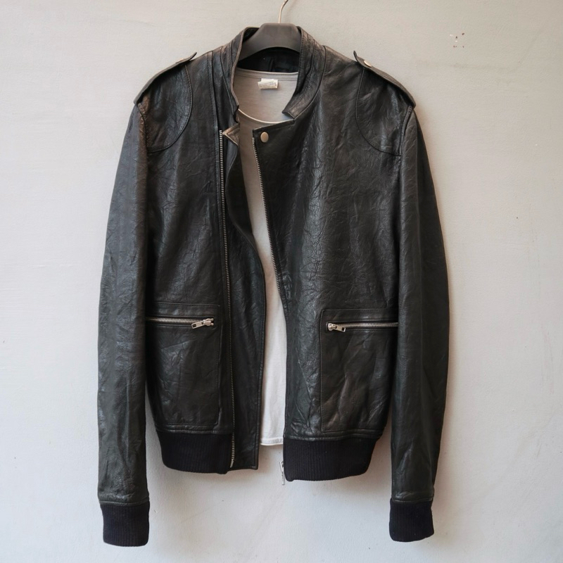 Vivastudio Jaket kulit asli bomber biker motor rider leather jacket Pl bekas preloved second