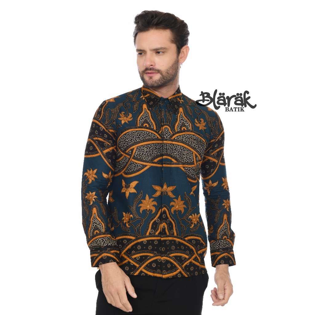 BLARAK - Bju Batik Pria Azalea Biru