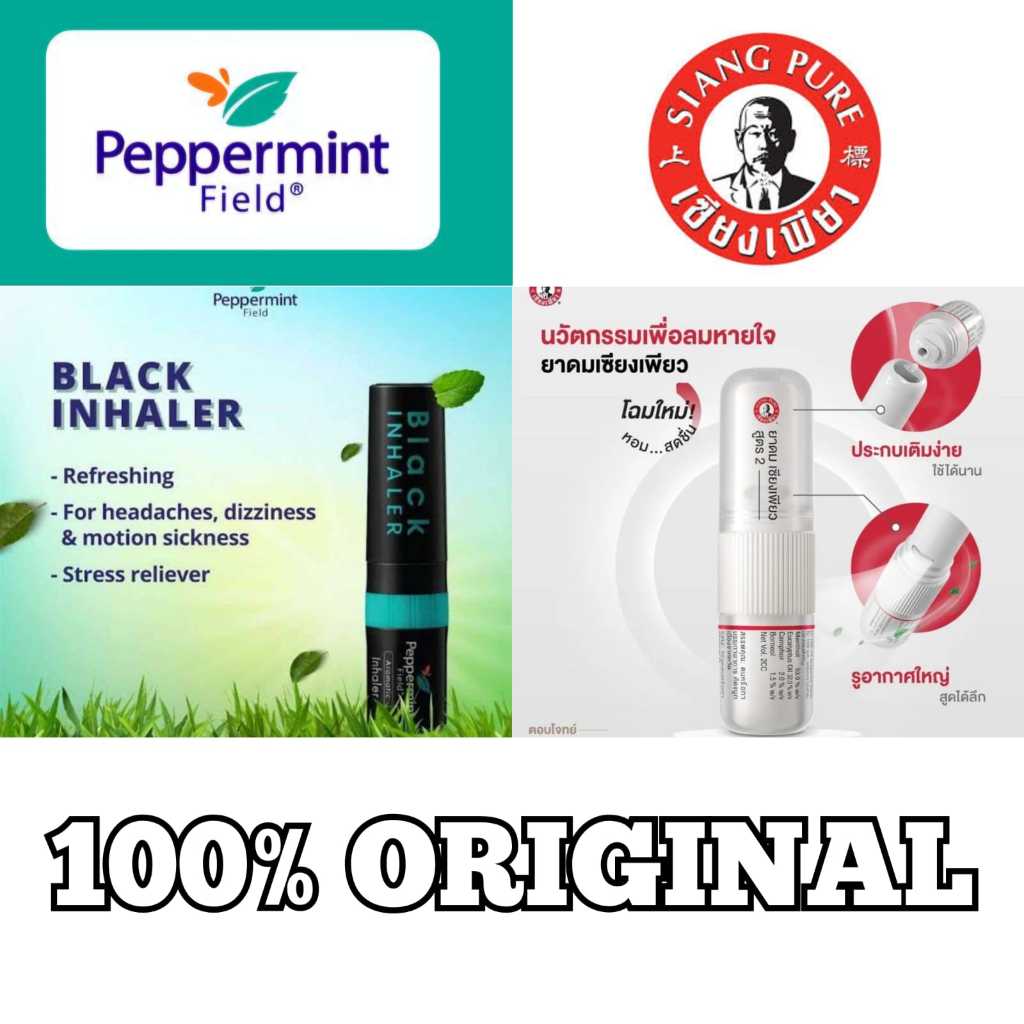 

Siang Pure Inhaler Peppermint Field Black Ori Thailand