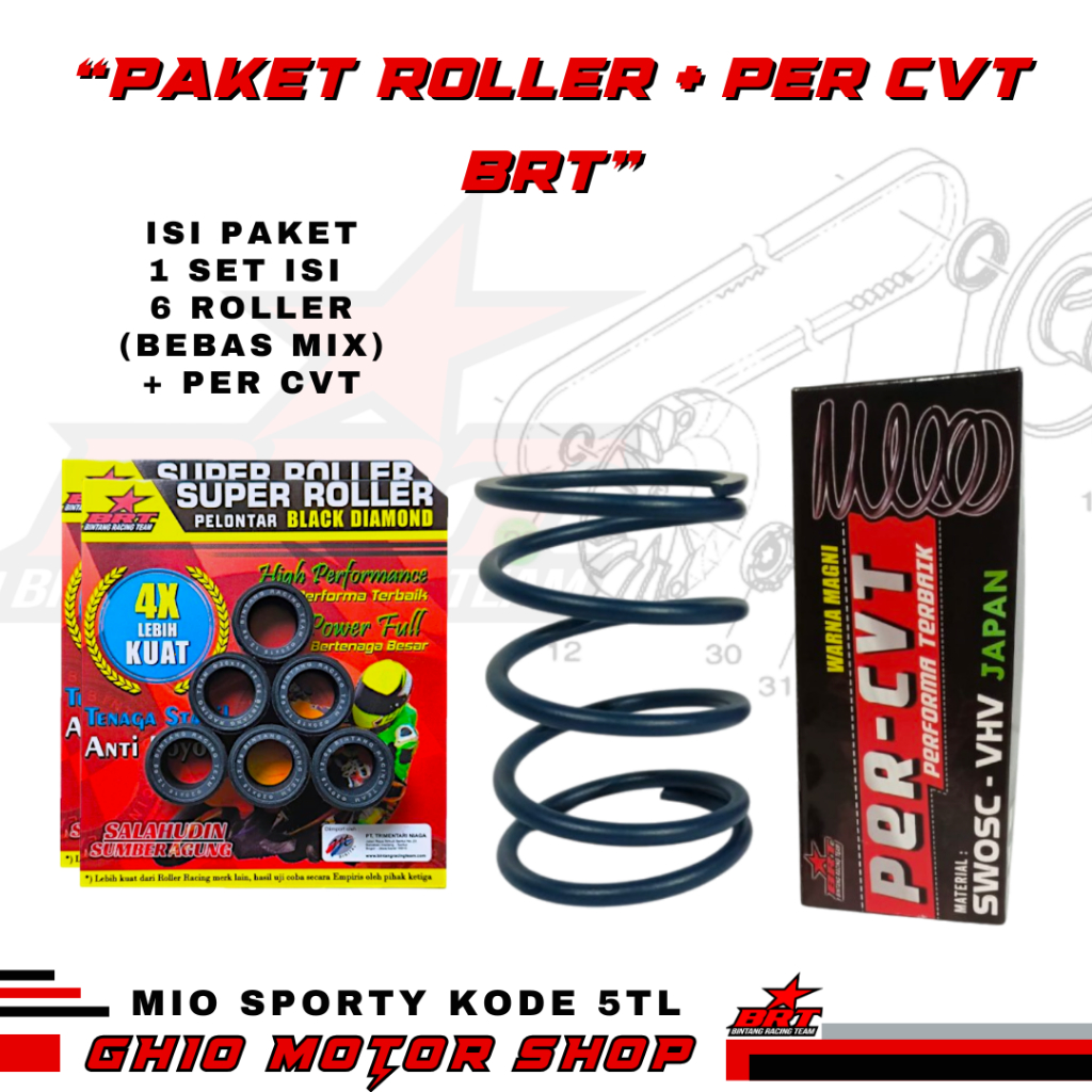 PAKET KIRIAN CVT 2IN1 MIO SMILE MIO KARBU MIO SPORTY MIO SOUL KARBU NUOVO Z NUOVO LELE/ PAKET RINGAN