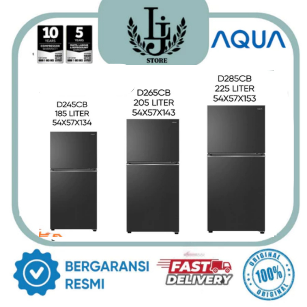 Kulkas Aqua 2 Pintu 245CB / 265CB / 285CB Kulkas 2 Pintu Aqua Kulkas Dua Pintu Aqua Kulkas Aqua