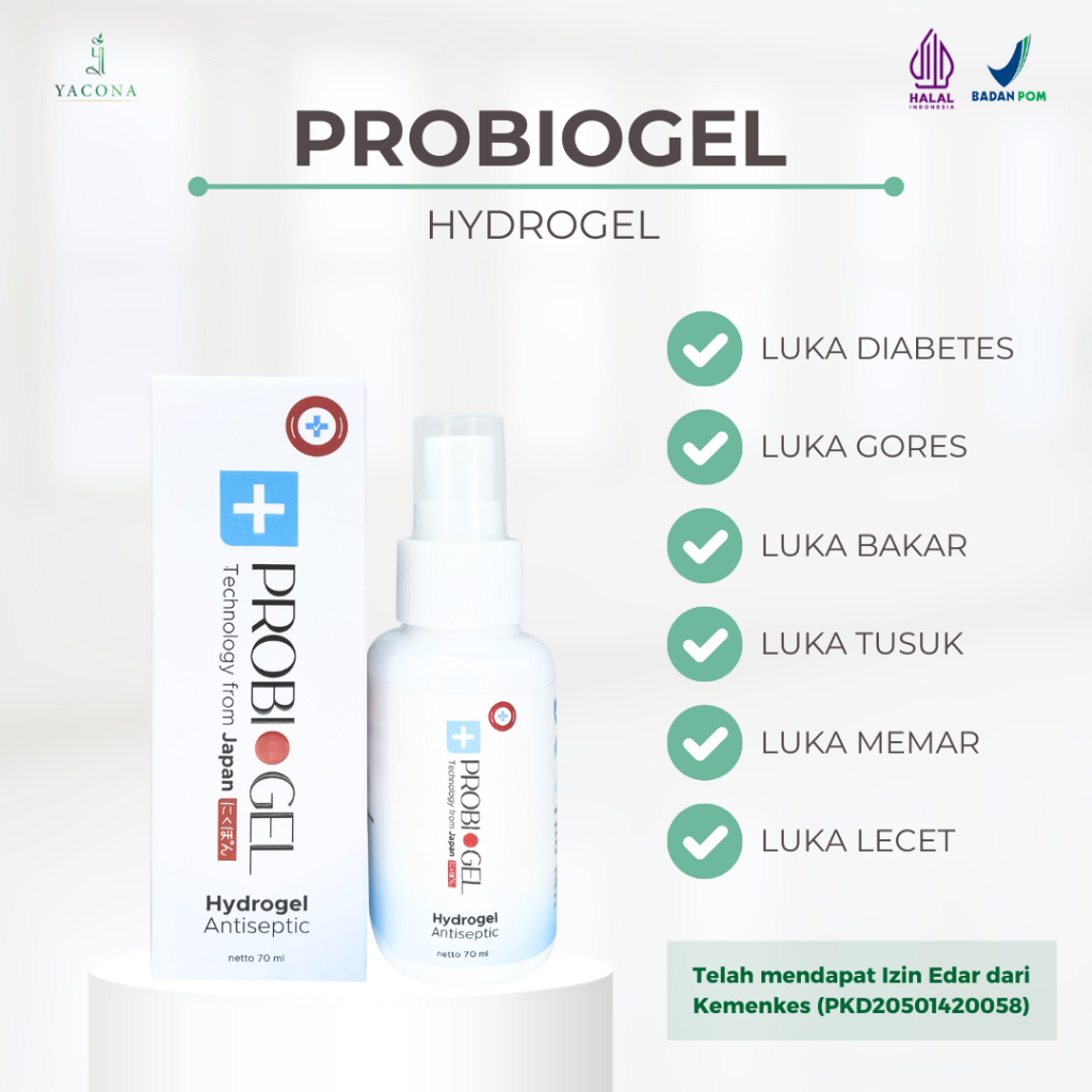 Probiogel Obat Luka Diabetes Susah Kering Basah Bernanah HOCL Antiseptik Spray 70ml