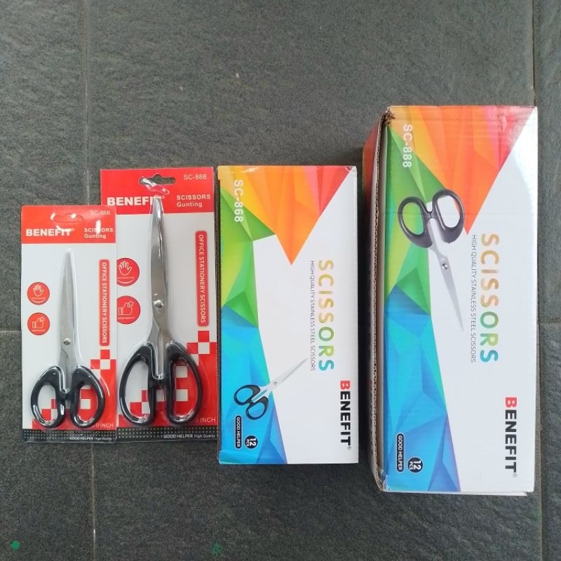 

Gunting Scissors Benefit SC-888 Besar & SC-868 Kecil ( Pak) [ Original ]