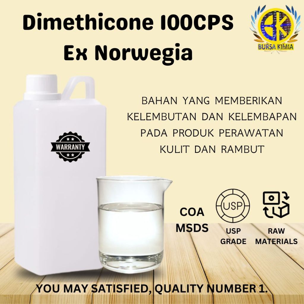 Dimethicone 500gr  / Dimethicone 100 CPS ex Norwegia / Dimethicone Bahan Pelembab Kulit
