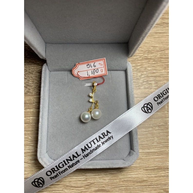 Liontin Emas Mutiara Air Laut Putih - LMLS-1