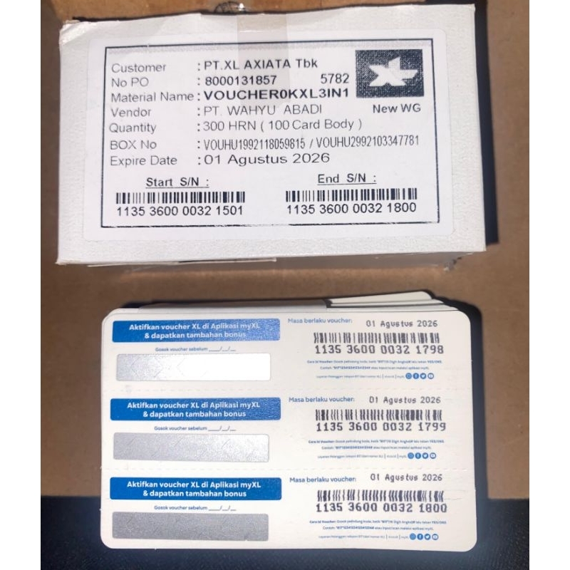 VOUCHER KOSONG XL ECER DAN GROSIR