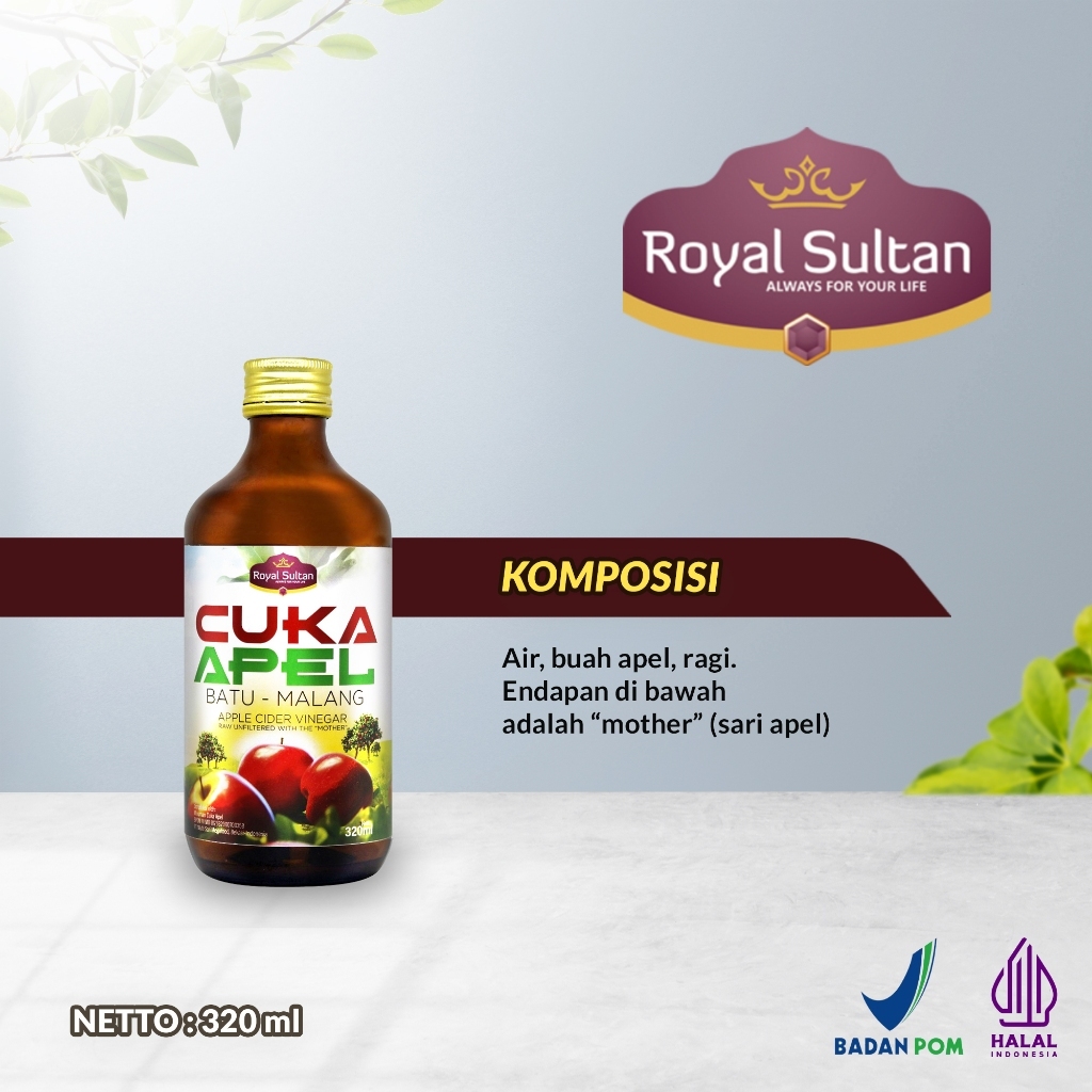 

Cuka Apel Batu Malang Royal Sultan 320ml Apple Cider Vinegar