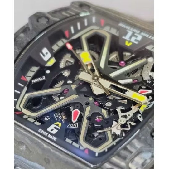 Jam tangan Automatic Swiss RM 35-03 RAFA Carbon Active Balance Wheel Rubber strap
