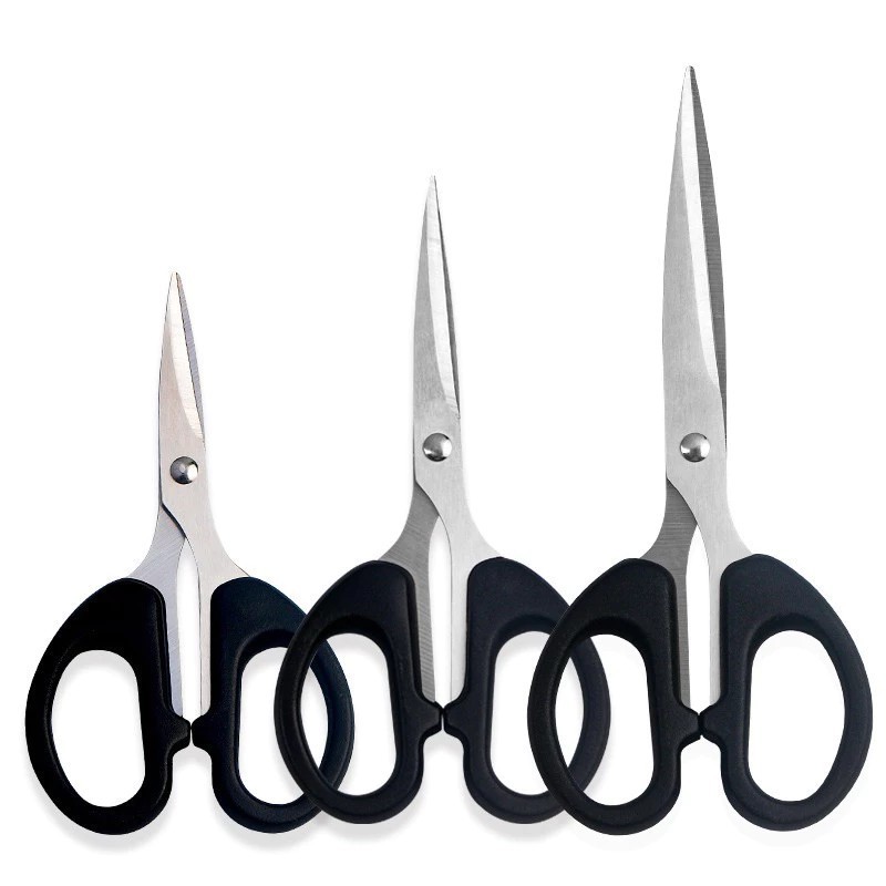 

GUNTING KERTAS KAIN PLASTIK SCISSORS PAPER PLASTIK SIZE S M L STAINLESS STELL TAJAM