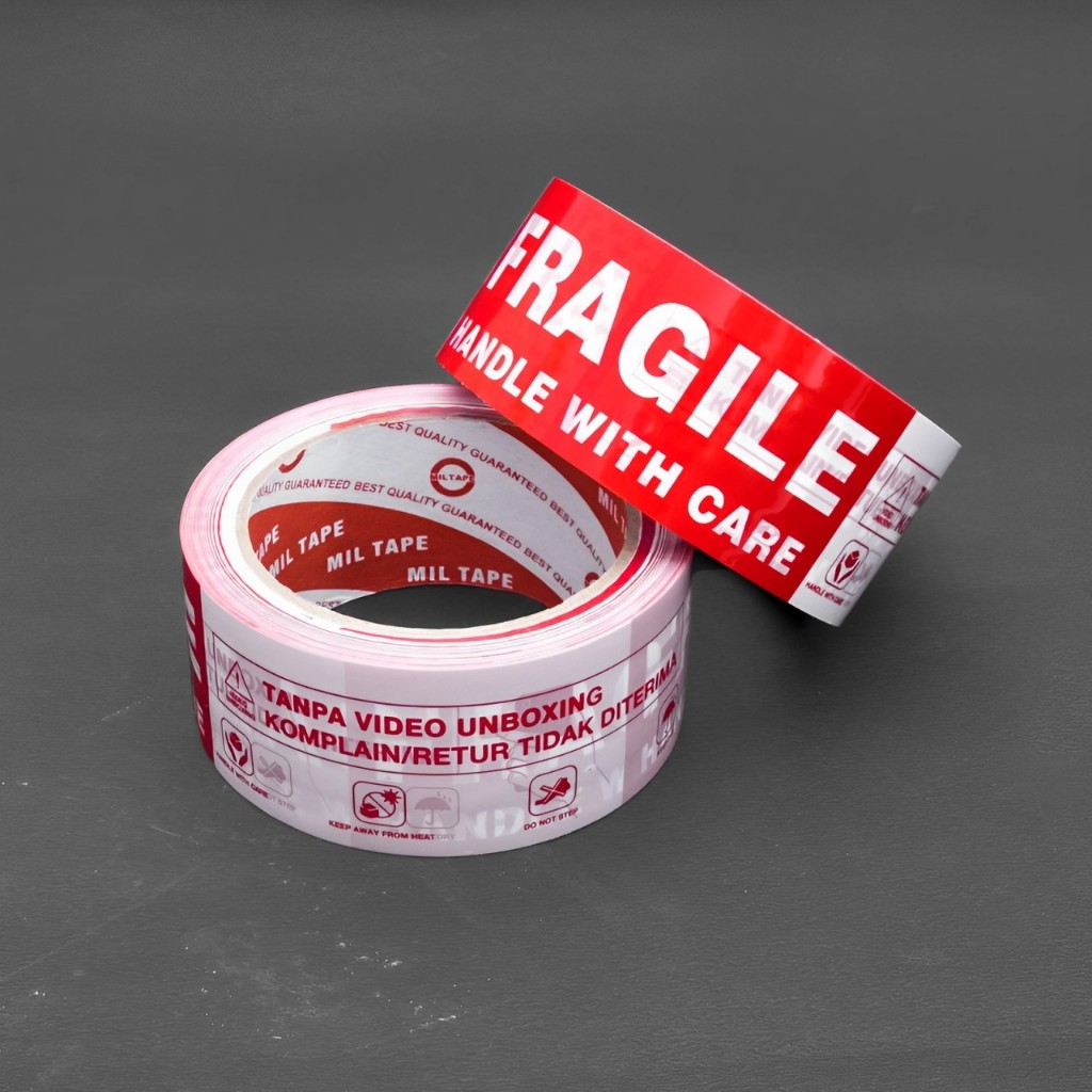 

MILTAPE Lakban Fragile Unboxing 300 Yard x 2 inch 45mm Kualitas Daimaru