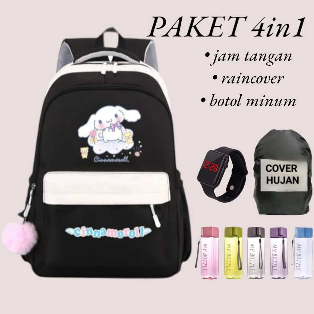 [ Free Botol ] Tas Gambar Cinnamoroll -Tas sekolah anak perempuan sd smp kualitas bagus -- Tas jalan