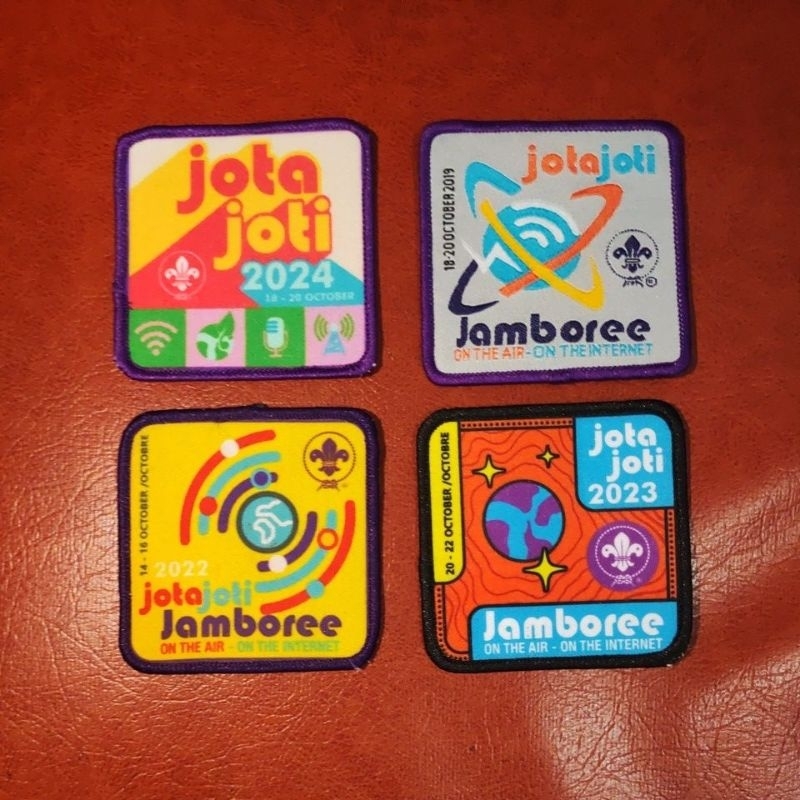 Badge JOTA-JOTI Tahun 2019, 2022, 2023, 2024 bahan Premium Sublim
