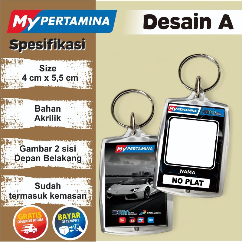 Gantungan Kunci Barcode My Pertamina