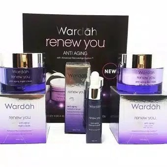 Wardah Renew You Paket Lengkap Kosmetik Wanita Day Cream Bedak