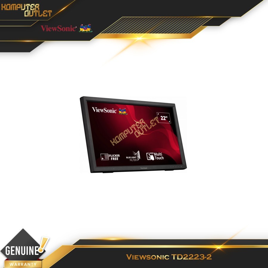Viewsonic TD2223-2 22” Inch IR Touch Monitor TD2223-2 10-Point Touch TD 2223 - 2 HDMI VGA